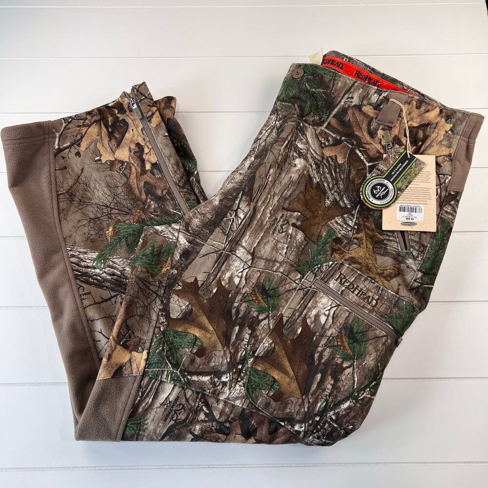 Redhead Realtree Camo Tech Fleece Windproof Hunting Pants Men's SZ 3XL 48X32 NWT
